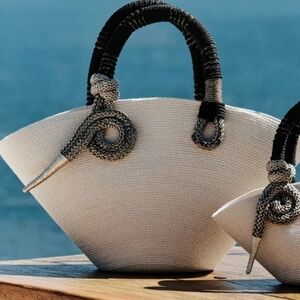 Chic Black and White Women's Tote Bag
